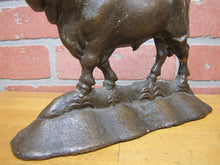 Load image into Gallery viewer, BULL BISON BUFFALO Old Doorstop Bronze Brass Decorative Arts Figural Door Stop
