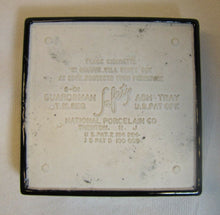 Load image into Gallery viewer, Vintage RUTGERS GSB Tray Ashtray Porcelain Black with Red Lettering University
