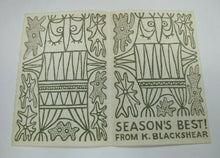 Load image into Gallery viewer, SEASONS BEST! KATHLEEN BLACKSHEAR (1897-1988) Christmas Holiday Card Artwork

