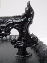 Load image into Gallery viewer, Antique Cast Iron Victorian Boot Scraper dauphin devil evil mans face with tray
