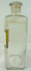Antique Apothecary Bottle TINCT GUAIACI pat 1892 label glass drug store medicine