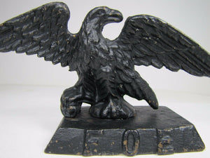 Antique Cast Iron FOE FRATERNAL ORDER of EAGLES Bookend Small Doorstop Statue