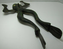 Load image into Gallery viewer, Folk Art FROG Ice Fishing Decoy RAF Robert Allen Francis Adirondacks NY 1950s
