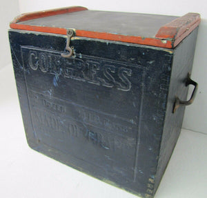 CONGRESS  D&L SLADE Co Made of GRAPE 2 dozen 1/4 lb cans Antique Wooden Box