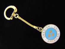 Load image into Gallery viewer, SWEDISH AMERICAN LINE Old Advertising Keychain Svenska Amerika Linien Souvenir
