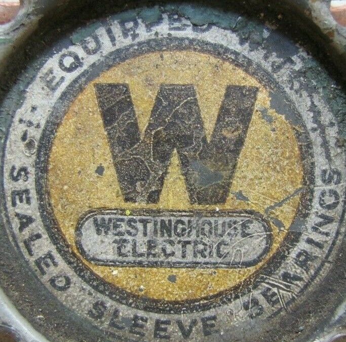 W WESTINGHOUSE ELECTRIC Nameplate Sign EQUIPPED WITH SEALED SLEEVE BEARINGS