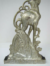 Load image into Gallery viewer, Antique Art Deco Cast Iron Giraffe Doorstop ornate double sided *rare htf Art ds
