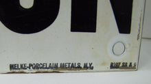 Load image into Gallery viewer, CLINTON Old Porcelain Railroad Train Station Town Sign NELKE-PORCELAIN METALS NY
