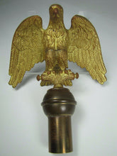 Load image into Gallery viewer, Antique Bronze EAGLE Finial Gold Gilt Decorative Architectural Hardware Element
