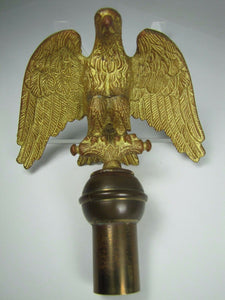 Antique Bronze EAGLE Finial Gold Gilt Decorative Architectural Hardware Element