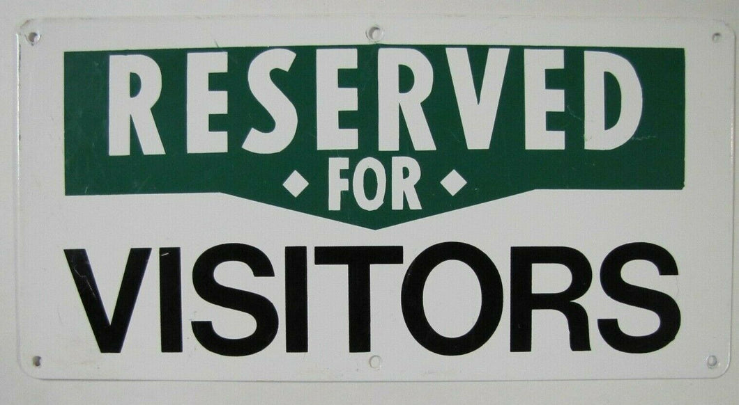 RESERVED FOR VISITORS Advertising Sign Industrial Bldg Psych Institute