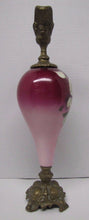 Load image into Gallery viewer, Antique Victorian Ewer decorative porcelain cast metal floral top head urn vase

