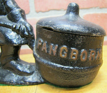 Load image into Gallery viewer, Antique Cast Iron PANGBORN Foundry Worker Doorstop Decorative Art Statue
