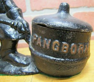 Antique Cast Iron PANGBORN Foundry Worker Doorstop Decorative Art Statue