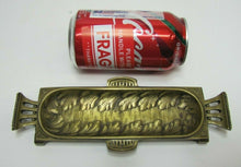 Load image into Gallery viewer, Antique Decorative Arts Brass Tray Leaves Ornate Card Tip Trinket Pen Rest
