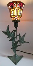 Load image into Gallery viewer, Geese Mallards Ducks Birds in Flight Bronze Brass Lamp Stained Glass Light Shade
