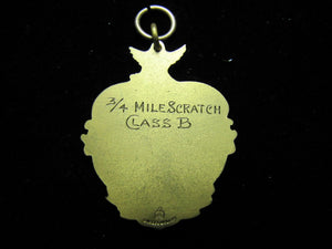 1929 THE ICE CLUB Skating Medallion 3/4 Mile Ornate Sports Award DIEGES & CLUST