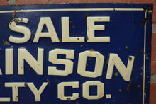 Load image into Gallery viewer, JENKINSON REALTY Co CAMERAPHONE Bldg BELLEVUE PA Old Embossed Tin Ad Sign
