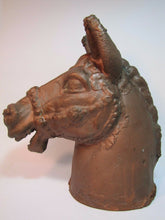 Load image into Gallery viewer, Vintage Cast Metal Horse Head Mold large ornate carousel toy industrial artwork
