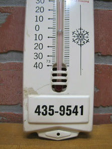 Old SEMMEL EXCAVATING ALLENTOWN PA Advertising Thermometer Sign Sun Snowflake