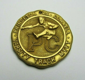 PRINCETON VS CORNELL TRACK MEET Antique Sports Award Medallion Dieges & Clust