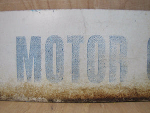 Old BLAIR COUNTY MOTOR CLUB Gas Station Repair Shop Metal Advertising Sign