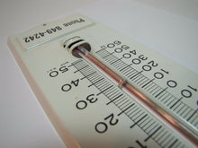 Load image into Gallery viewer, Old HAVERLY MORTUARY Adv Thermometer Sign AMBULANCE FUNERAL MITCHELL INDIANA
