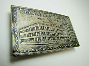 1920s F H NOBLE & COMPANY CHICAGO Ad Paperweight Metal Advertising Specialties