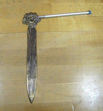Load image into Gallery viewer, P Roche Old Brass Lovely Maidens Head Art Nouveau Decorative Art Letter Opener
