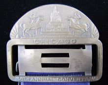 Load image into Gallery viewer, 1938 NATIONAL ASSN of RETAIL DRUGGISTS CHICAGO Convention Ribbon Medallion
