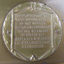 Load image into Gallery viewer, 1930s ANCIENT &amp; HONORABLE ARTILLERY Co 1638-1938 300 yr Advertising Brass Tray

