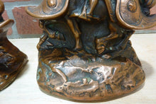 Load image into Gallery viewer, Antique Knights in Shining Armour Bookends Decorative Art Statues Pompeian Armor
