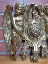 Load image into Gallery viewer, Antique Brass Cherubs Plaque Hardware Center Open Pool Cue Ball Return Peep Hole
