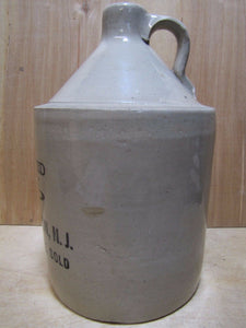 SCHWARZ PATERSON NJ Antique 1/2 Gal Liquor Stoneware Pottery JUG NOT TO BE SOLD
