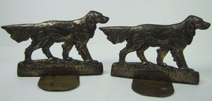 1920s GREENBLATT STUDIOS POINTER DOGS Bookends Decorative Art Statues Boston Ma
