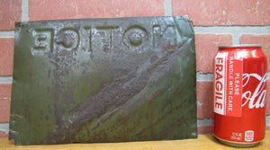 1930s NYC DUMBWAITER Sign Embossed Tin New York City Board of Health Garbage Ad