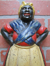 Load image into Gallery viewer, 1920s Chef Woman Hands Hips Cast Iron Doorstop Littco Littlestown Pa Americana
