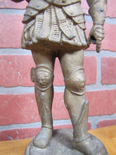 Load image into Gallery viewer, Antique GLADIATOR WARRIOR Decorative Art Statue DRAGON MONSTER Helmet Sword
