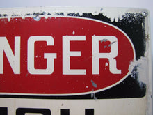 Load image into Gallery viewer, Vintage DANGER HIGH VOLTAGE Sign metal industrial safety advertising sign
