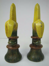Load image into Gallery viewer, Old Pair Fleur De Lis Cast Iron Figural Finials Architectural Hardware Elements
