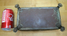 Load image into Gallery viewer, Old Copper Brass Bronze Small Planter Box Claw Foot Leaves Design
