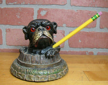 Load image into Gallery viewer, Old BULLDOG Pencil Holder wonderfully detailed desk art KING NEW YORK
