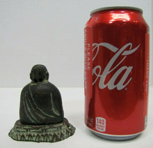 Load image into Gallery viewer, Old Buddha Incense Burner figural cast metal bronze wash small detailed 2pc
