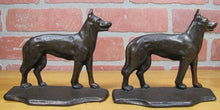 Load image into Gallery viewer, GERMAN SHEPHERD Guard Dogs Old Bookends Cast Iron Decorative Art Statues
