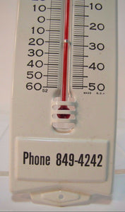 Old HAVERLY MORTUARY Adv Thermometer Sign AMBULANCE FUNERAL MITCHELL INDIANA