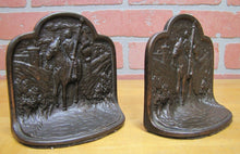 Load image into Gallery viewer, Antique MEDIEVAL CRUSADER KNIGHT CASTLE Cast Iron Bronze Decorative Art Bookends
