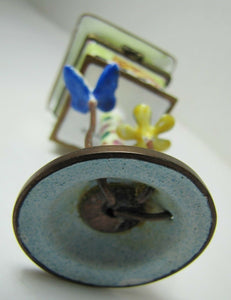 Enamel Cats Trinket Box butterflies flowers bird cats ornate details Kelvin Chen