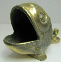 Load image into Gallery viewer, Fish Old Brass Figural Cigar Rest Ashtray Incense Burner England Decorative Arts
