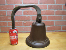 Load image into Gallery viewer, Old Nautical Ship Boat Dockside Bronze Bell Brass Mounting Bracket 12+ lb Patina

