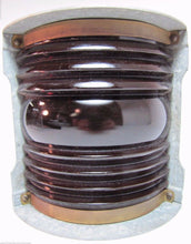 Load image into Gallery viewer, Old Nautical Ships Lantern Lamp Thick Red Lense Galvanized Steel Boat Lite Perko
